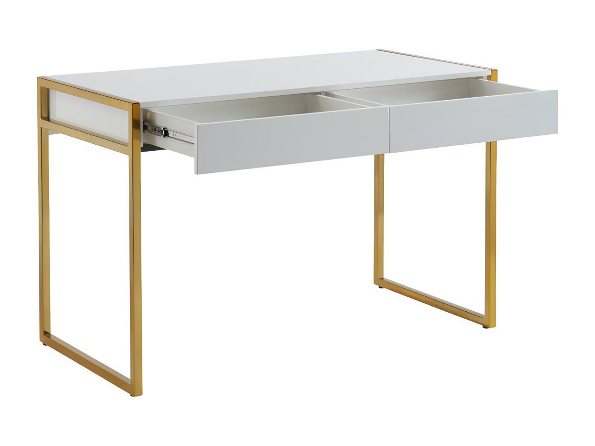 Vente-unique Bureau MASON 2 tiroirs MDF Métal  