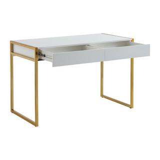 Vente-unique Bureau MASON 2 tiroirs MDF Métal  