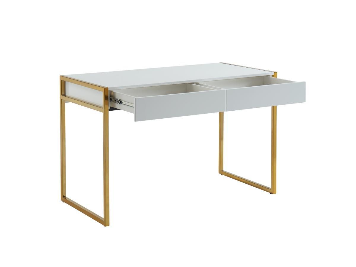 Vente-unique Bureau MASON 2 tiroirs MDF Métal  