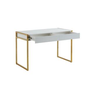 Vente-unique Bureau MASON 2 tiroirs MDF Métal  