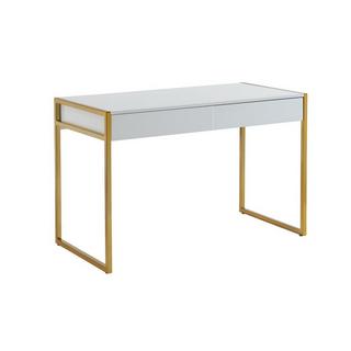 Vente-unique Bureau MASON 2 tiroirs MDF Métal  