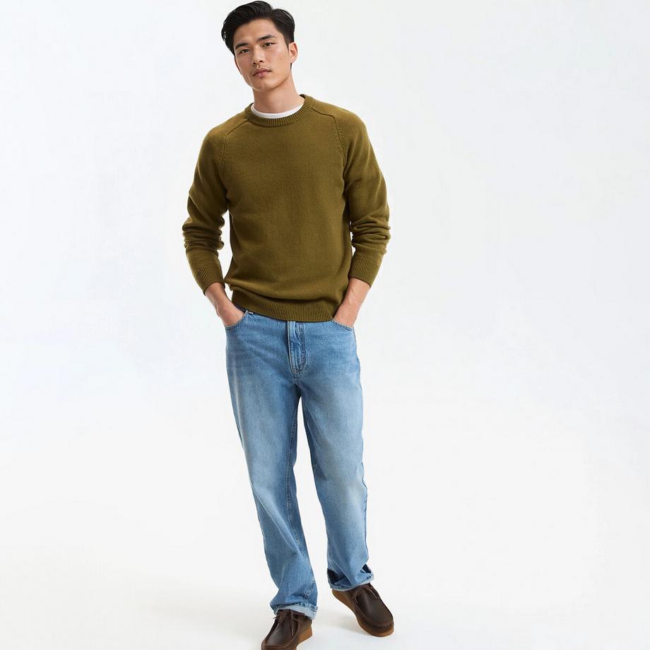 La Redoute Collections Pull col rond en lambswool  