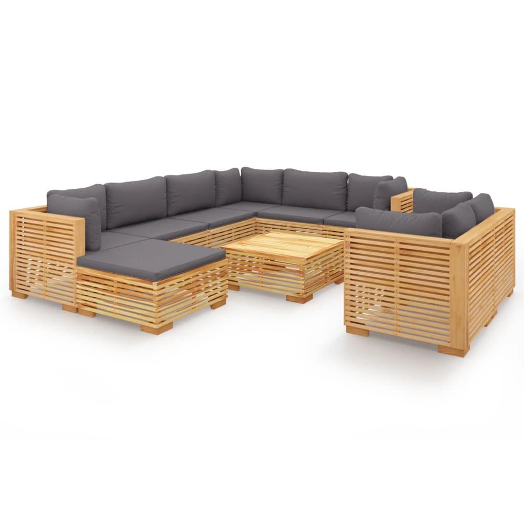 VidaXL set divani da giardino Teak riciclato  