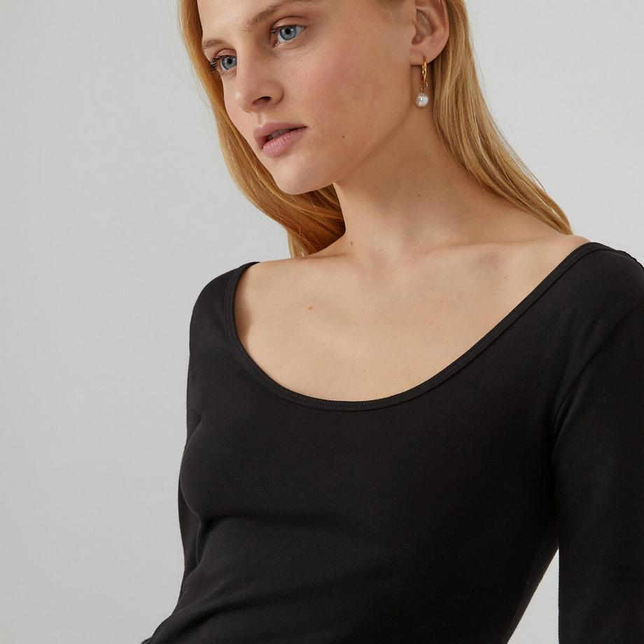 La Redoute Collections T-Shirt Col Danseuse  