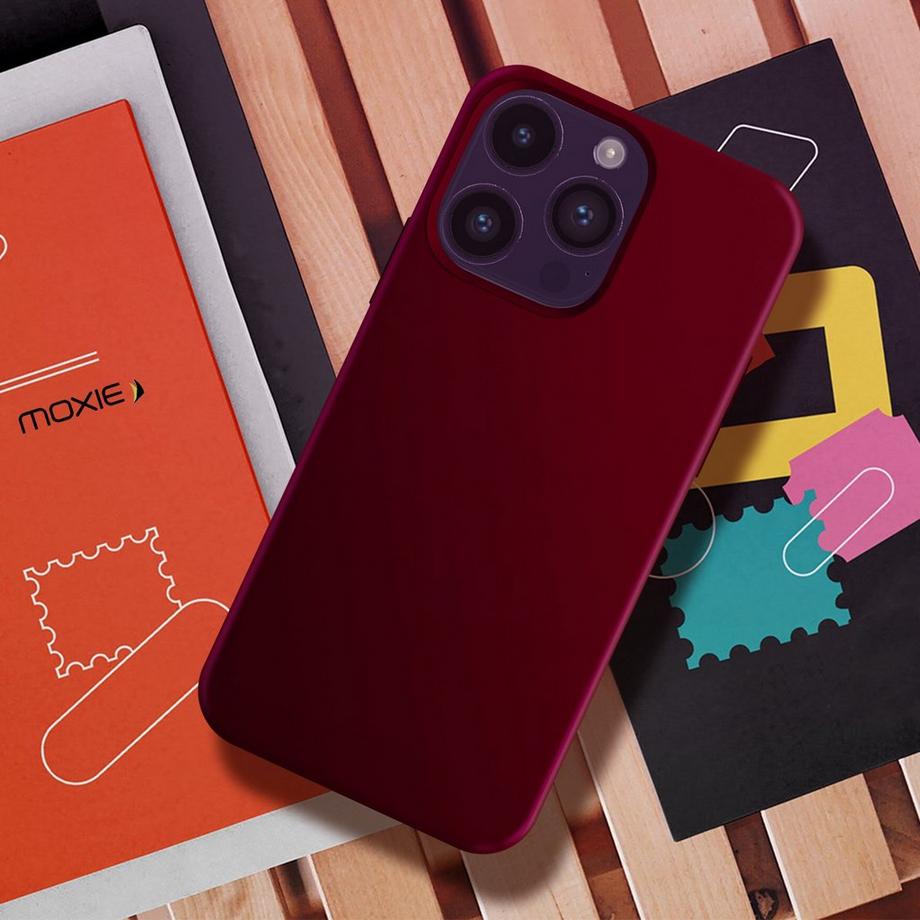 Avizar  Coque iPhone 14 Pro Max Moxie Lie de vin 