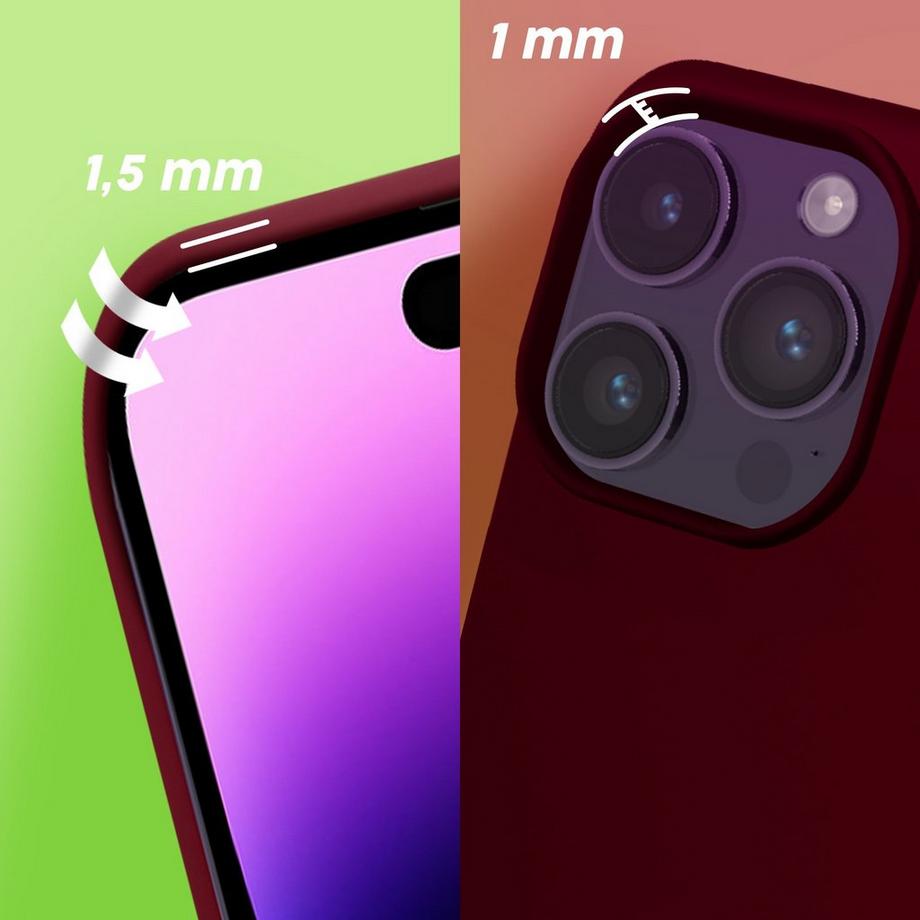 Avizar  Coque iPhone 14 Pro Max Moxie Lie de vin 