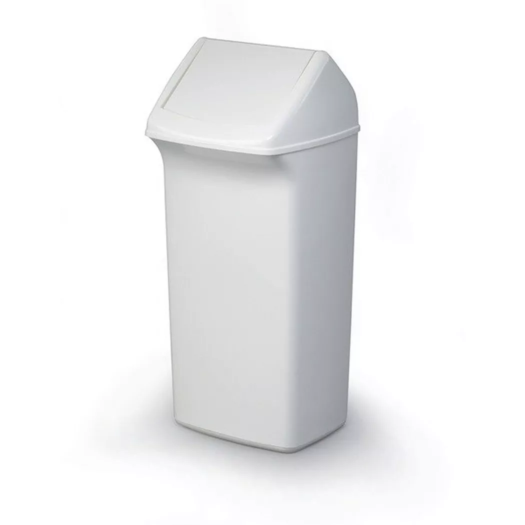 DURABLE – Durabin Flip 40lt, mit Deckel, 16 L, Weiss