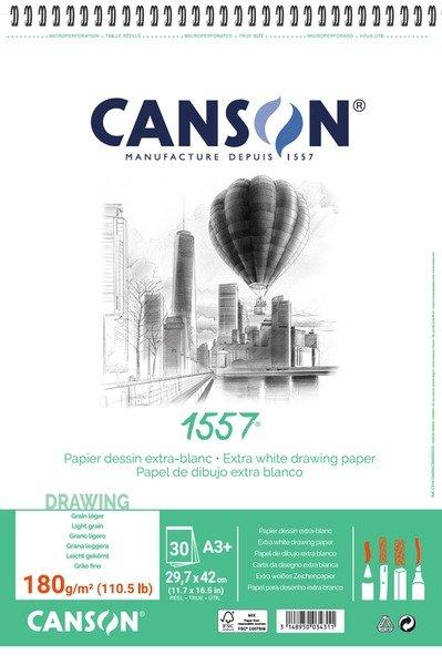 CANSON CANSON Skizzenpapier A3 31412A005 180g, weiss 30 Blatt  