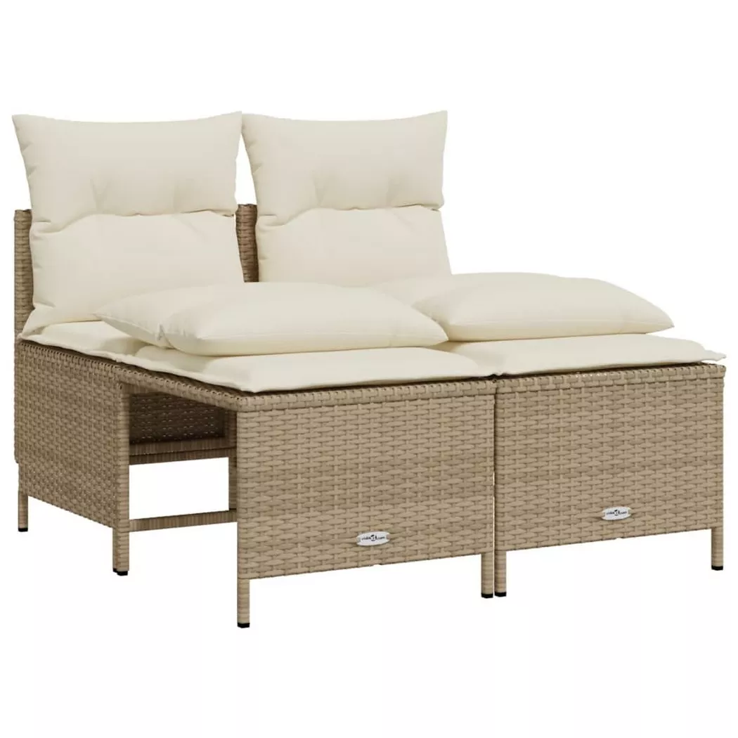 VidaXL - Garten sofagarnitur poly-rattan, One Size, Beige
