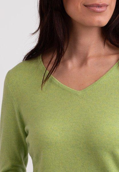 CASH-MERE.CH  Recycelter Kaschmir V-Ausschnitt Pullover 