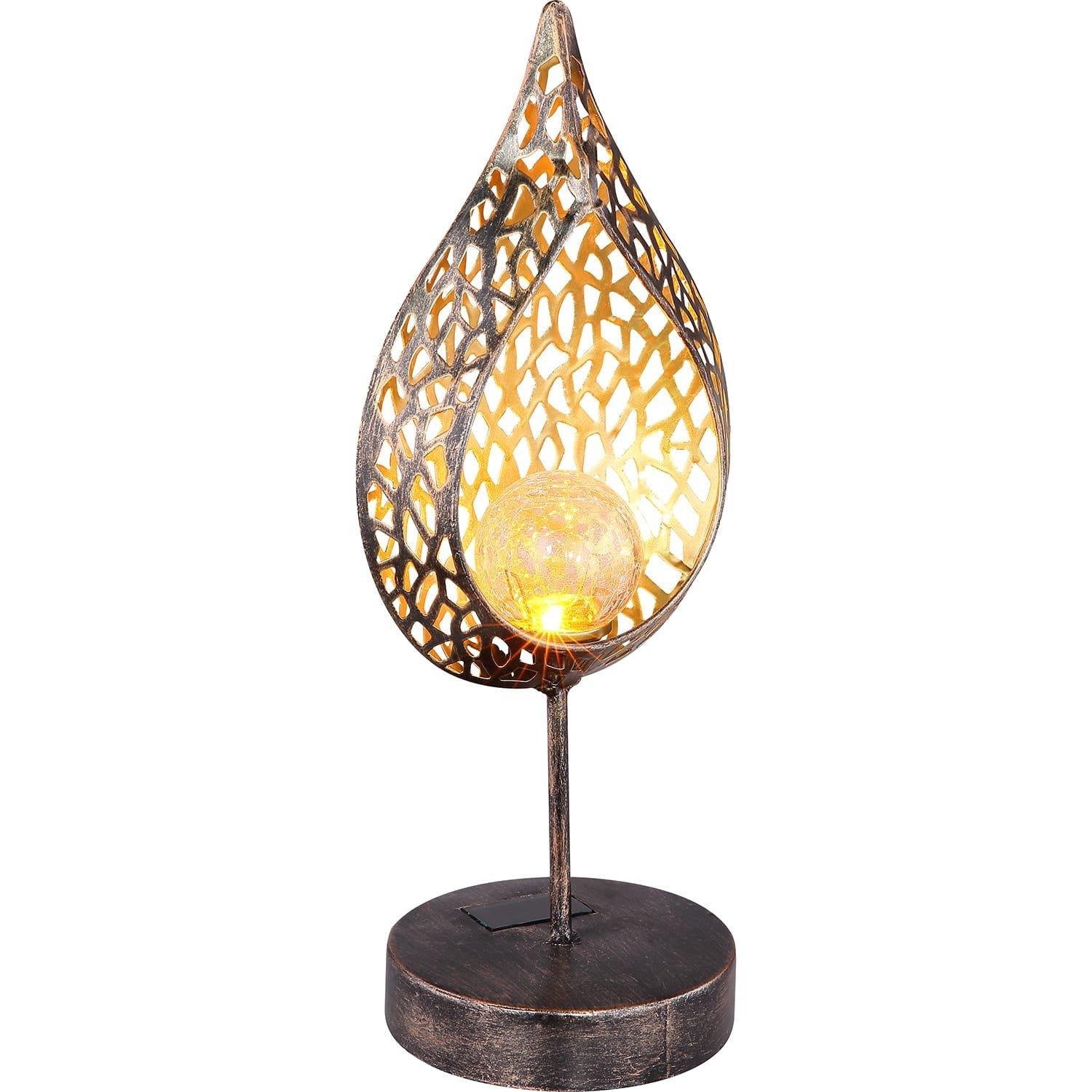 Image of Solarleuchte Metall gold patiniert 1xLED Solarleuchte Metall gold patiniert 1xLED