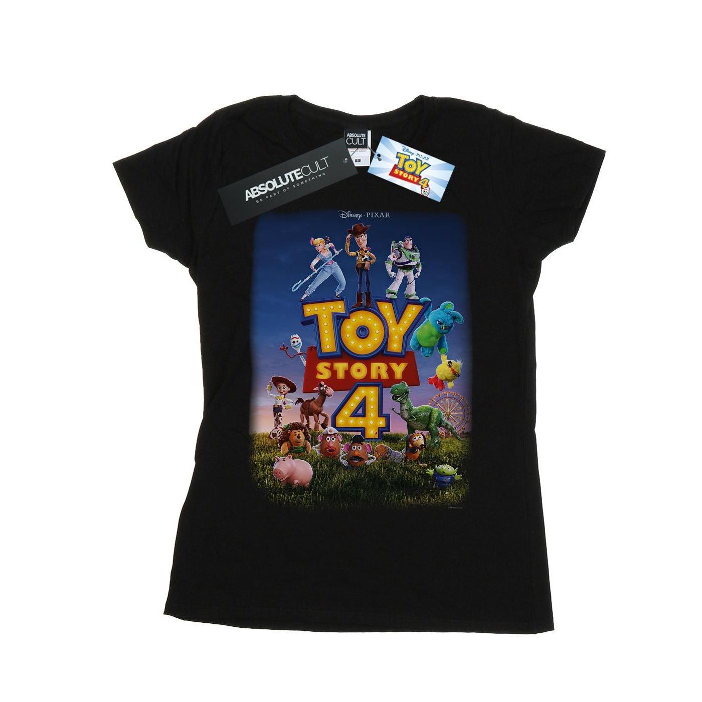Image of Toy Story 4 Poster Art Tshirt Damen Schwarz S