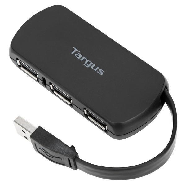 Targus  ACH114EU hub & concentrateur USB 2.0 480 Mbit/s Noir 