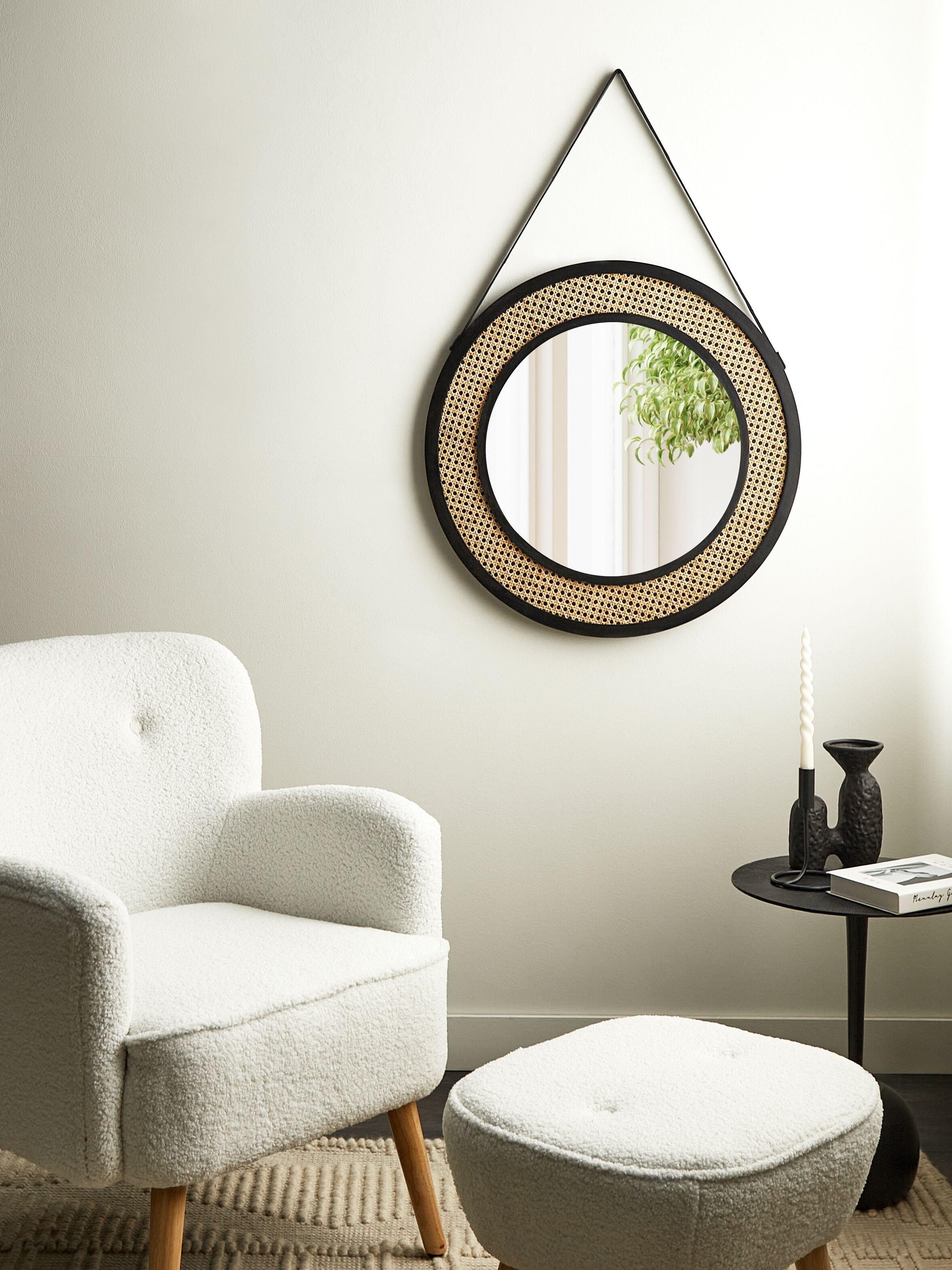 Beliani Miroir en Rotin Boho CAMBRAI  