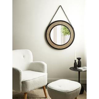 Beliani Miroir en Rotin Boho CAMBRAI  