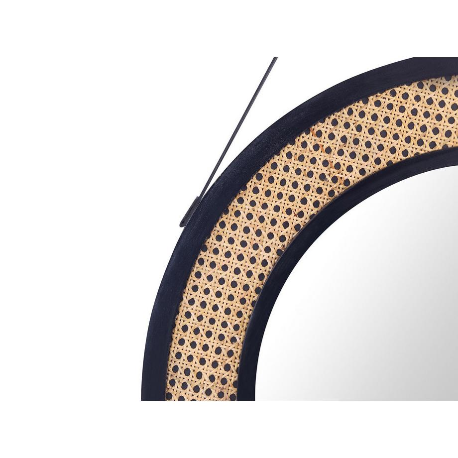 Beliani Wandspiegel aus Rattan Boho CAMBRAI  