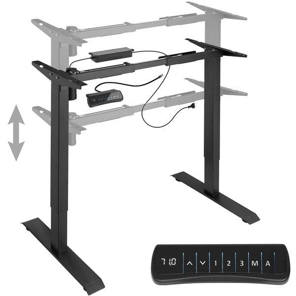 Tectake Tischgestell elektrisch höhenverstellbar Memory-Funkt. 85-129x65x71-121cm  