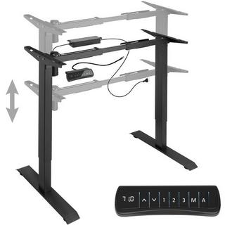 Tectake Tischgestell elektrisch höhenverstellbar Memory-Funkt. 85-129x65x71-121cm  