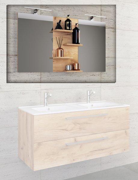 VCM Miroir de salle de bain large miroir mural miroir suspendu salle de bain miroir Budasi étagère  