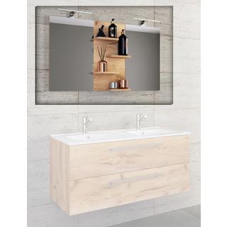 VCM Miroir de salle de bain large miroir mural miroir suspendu salle de bain miroir Budasi étagère  
