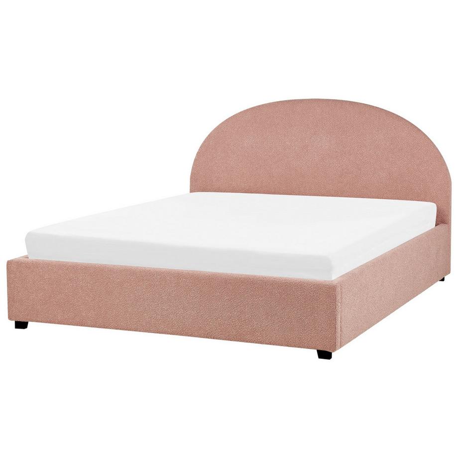 Beliani Lit ottoman en Bouclé Rétro VAUCLUSE  