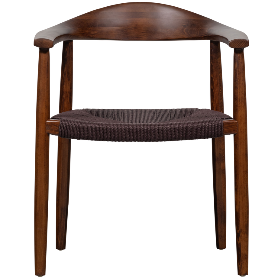 mutoni Sedia da pranzo Embrace in legno di faggio marrone scuro  