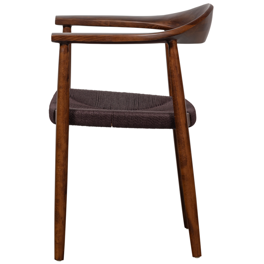 mutoni Sedia da pranzo Embrace in legno di faggio marrone scuro  