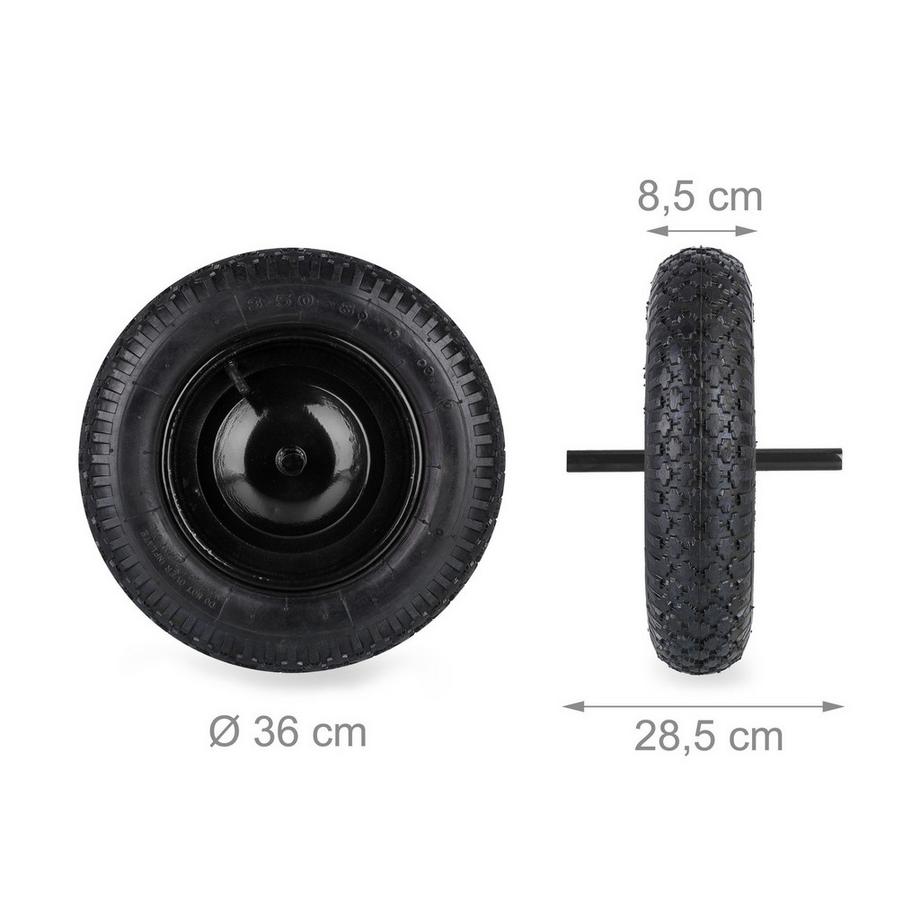 B2X  Roue pour brouette 3.50-8 avec pneus 