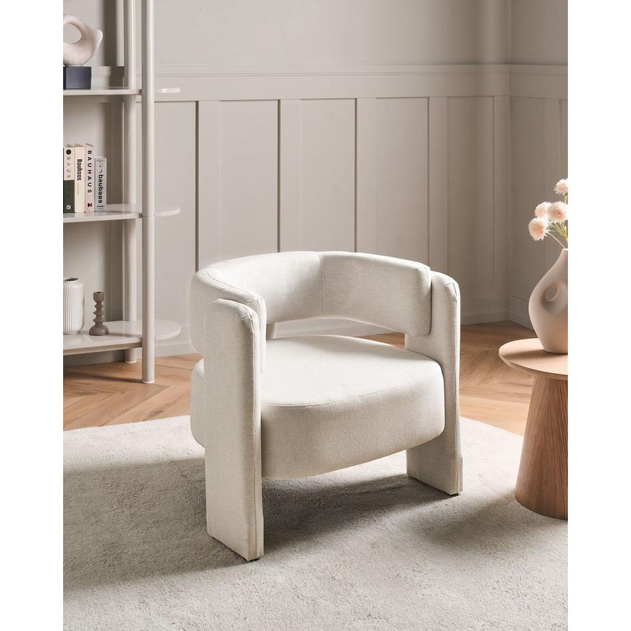 Beliani Fauteuil en Tissu Moderne MAGGEBY  