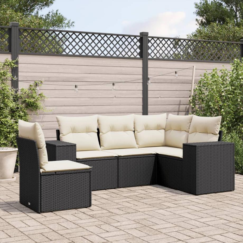 VidaXL Ensemble de canapés de jardin rotin synthétique  
