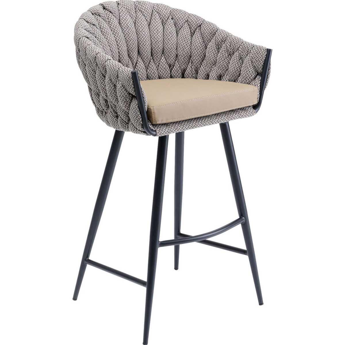 mutoni Chaise de bar Knot Tweed  