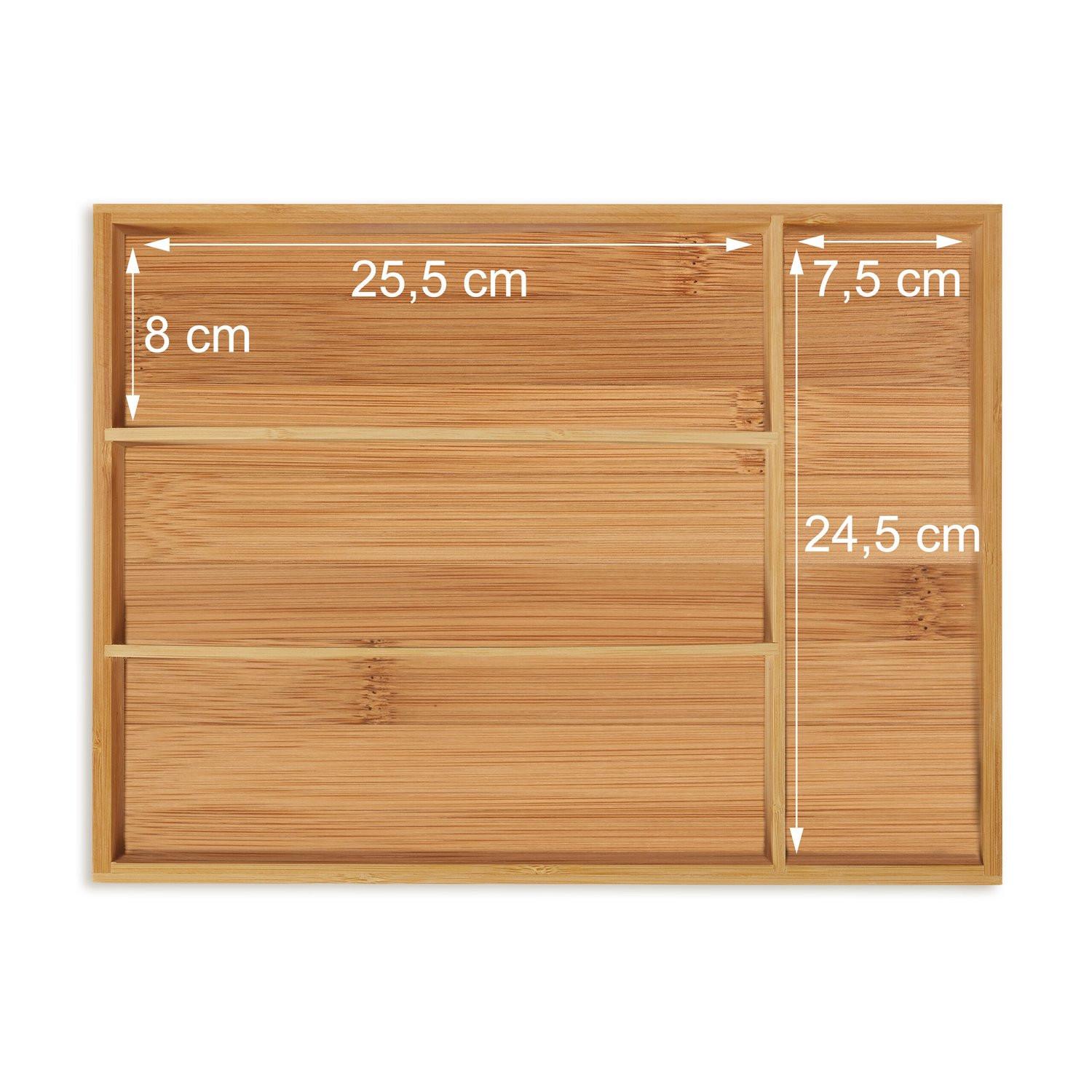 B2X Scatola portaposate in bambù 4 scomparti  