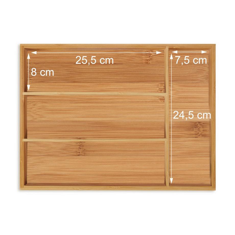 B2X Boîte à couverts en bambou 4 compartiments  