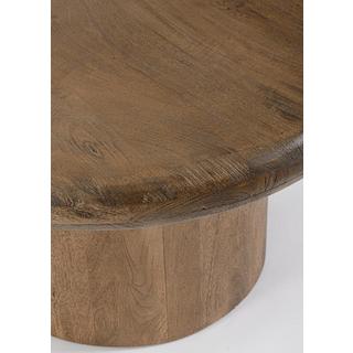 mutoni Table basse Lopez marron ronde 75  