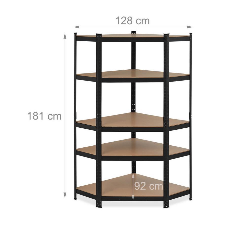 B2X Eckregal mit 5 Böden  