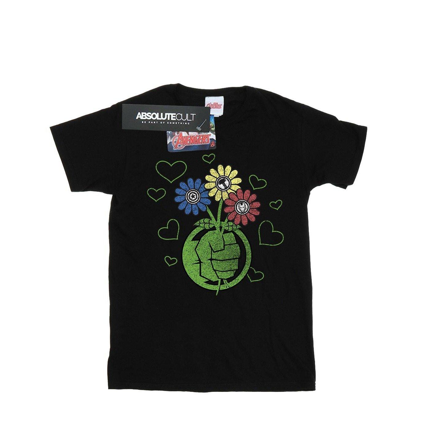 Image of Hulk Flower Fist Tshirt Herren Schwarz XXL