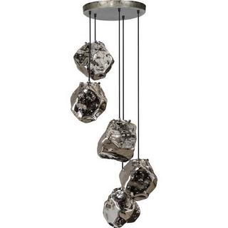 mutoni Hängelampe Rock 5L gestuft chromed glass  