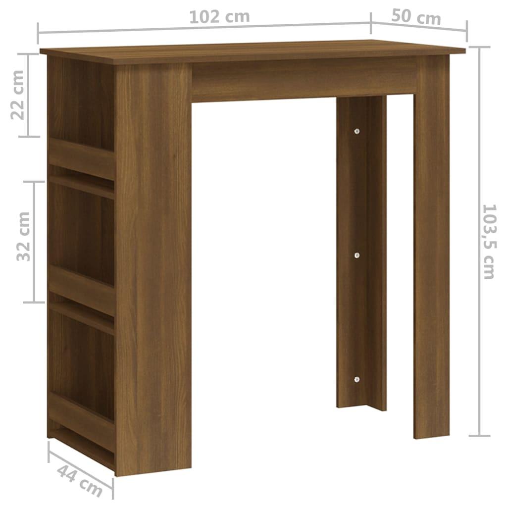 VidaXL Table de bar bois d'ingénierie  