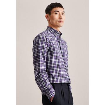 Flanellhemd Regular Fit Langarm Karo