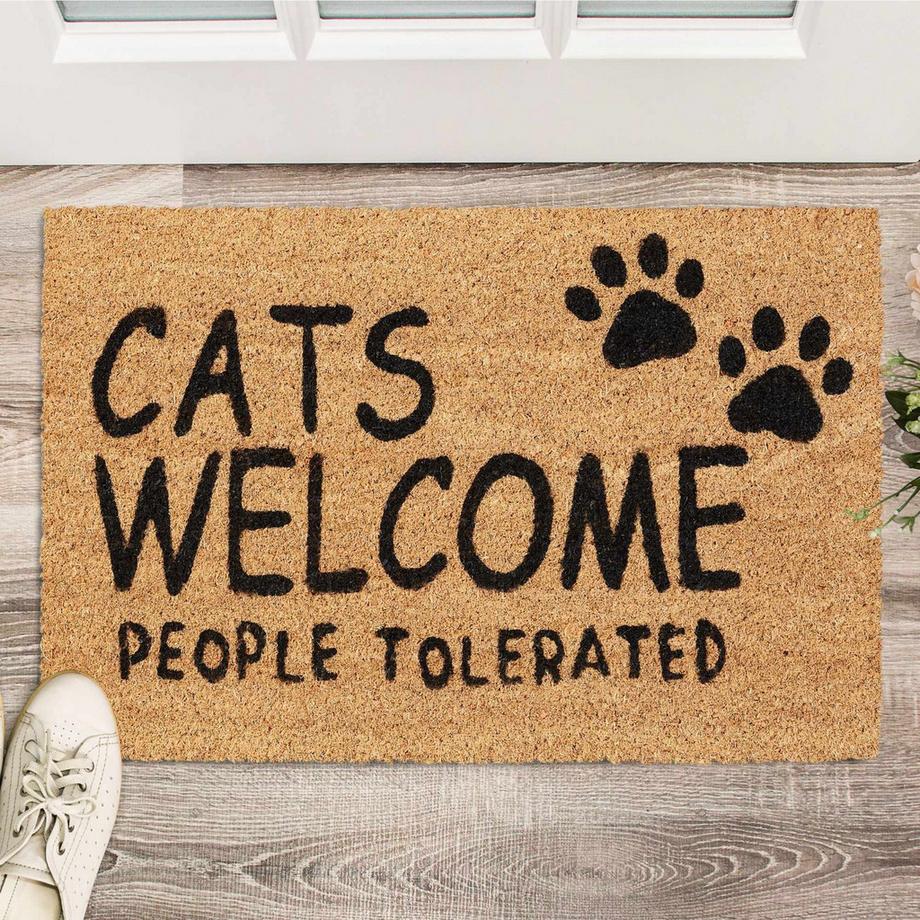 B2X Fußmatte Kokosfaser Cats Welcome  
