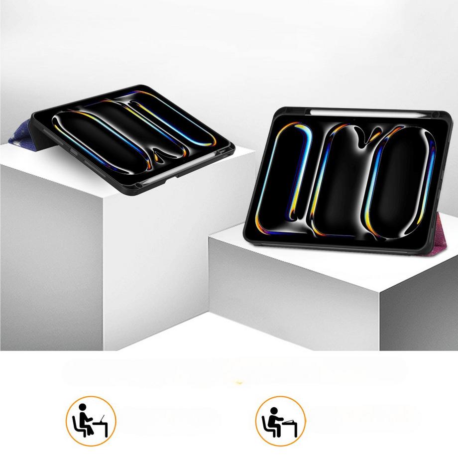Cover-Discount  iPad Pro 11 2024 - Smart Case Pencil Holder Motif 