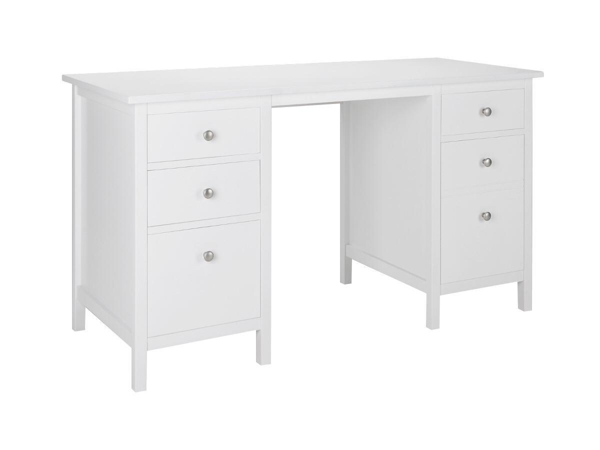 Vente-unique Bureau ALBANE 4 tiroirs 1 porte Pin  