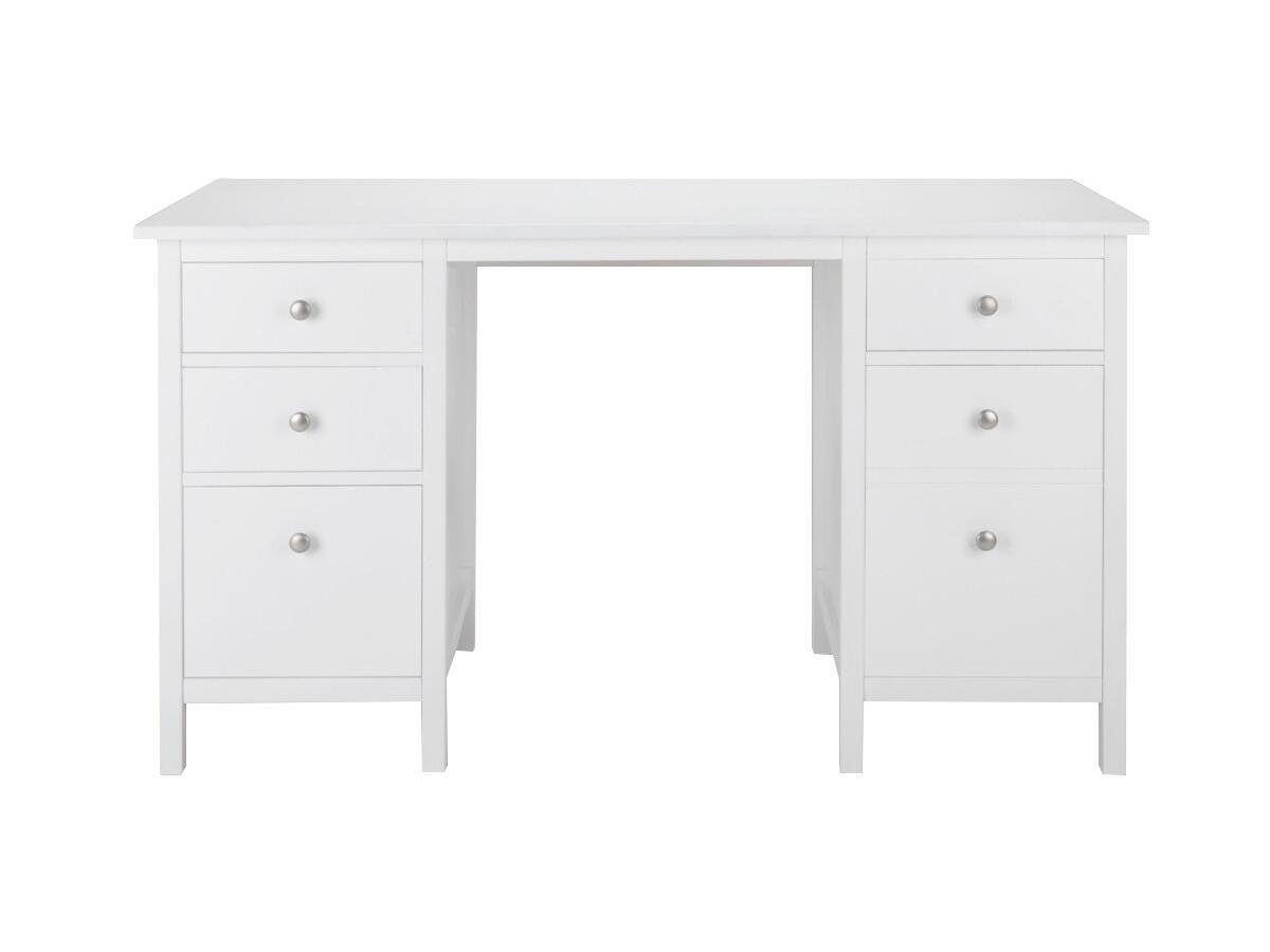 Vente-unique Bureau ALBANE 4 tiroirs 1 porte Pin  