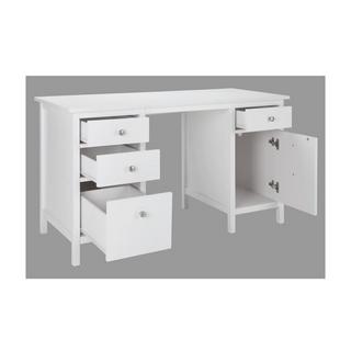 Vente-unique Bureau ALBANE 4 tiroirs 1 porte Pin  