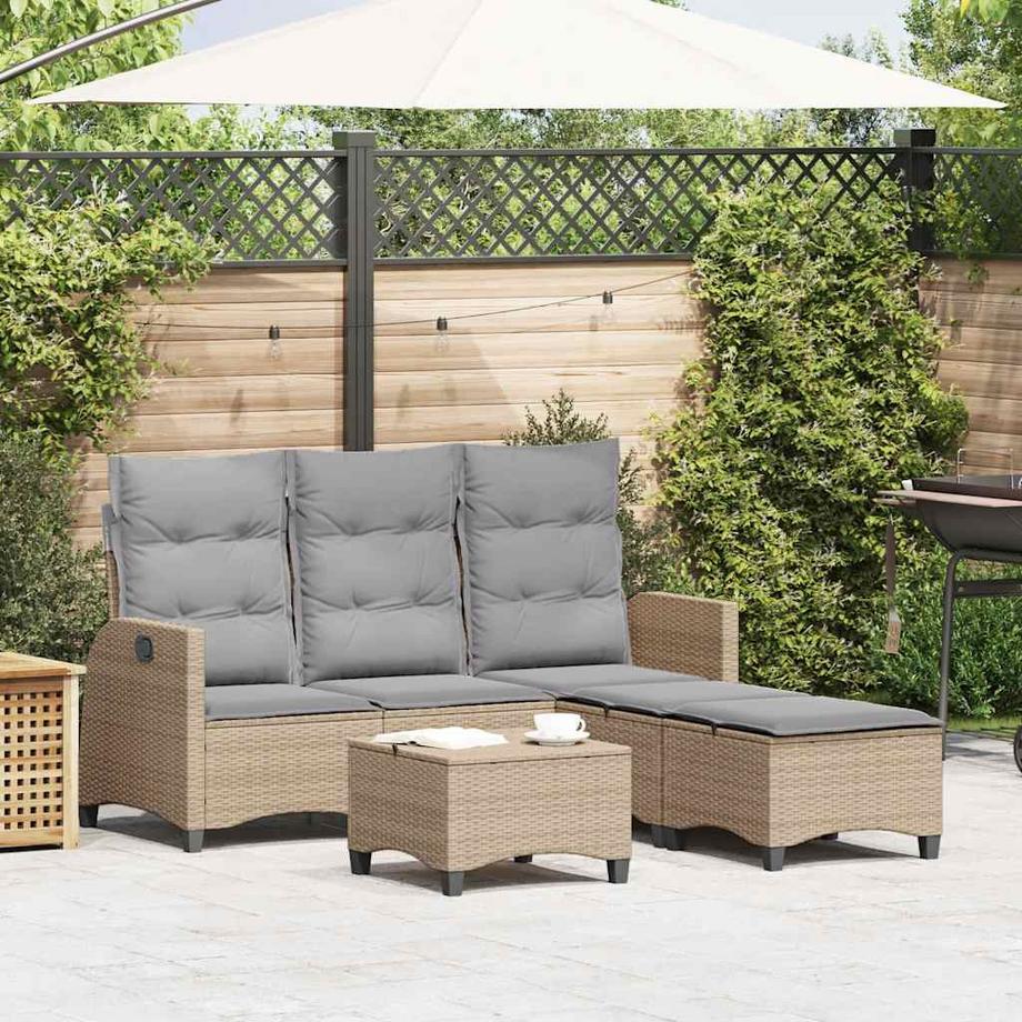 VidaXL set di divani da giardino Polirattan  
