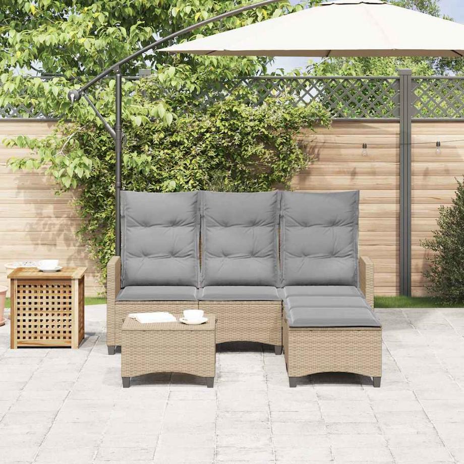 VidaXL set di divani da giardino Polirattan  