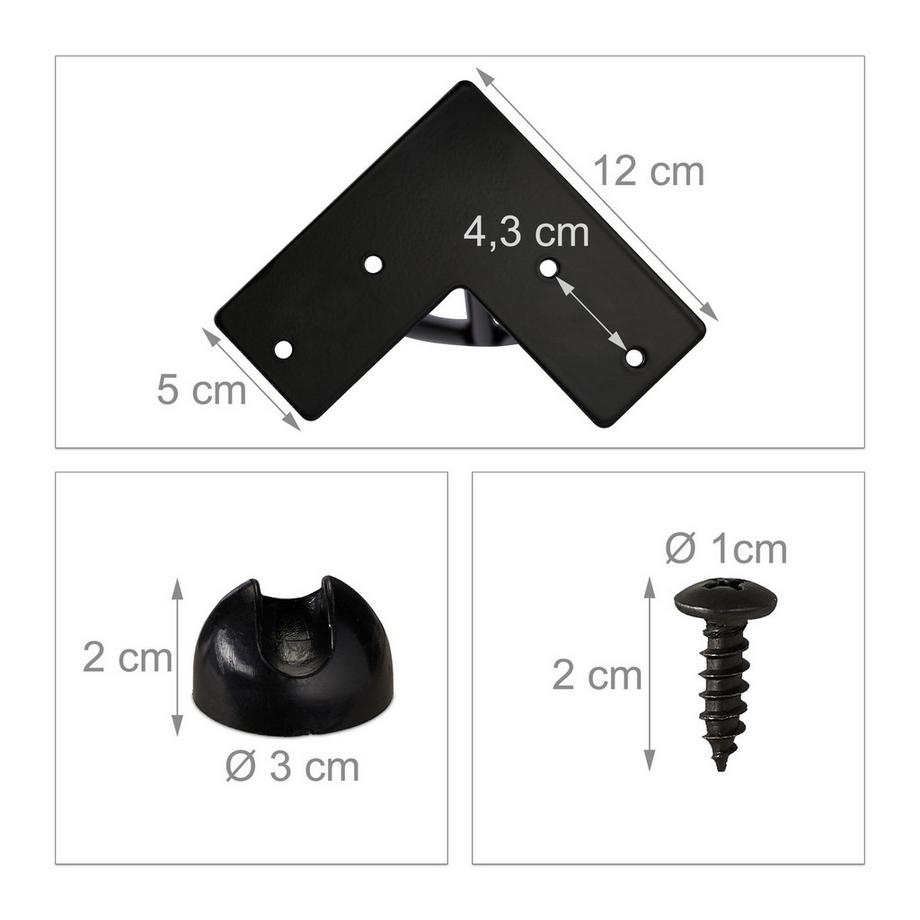 B2X  Möbelbein-Haarnadel 4er-Set 