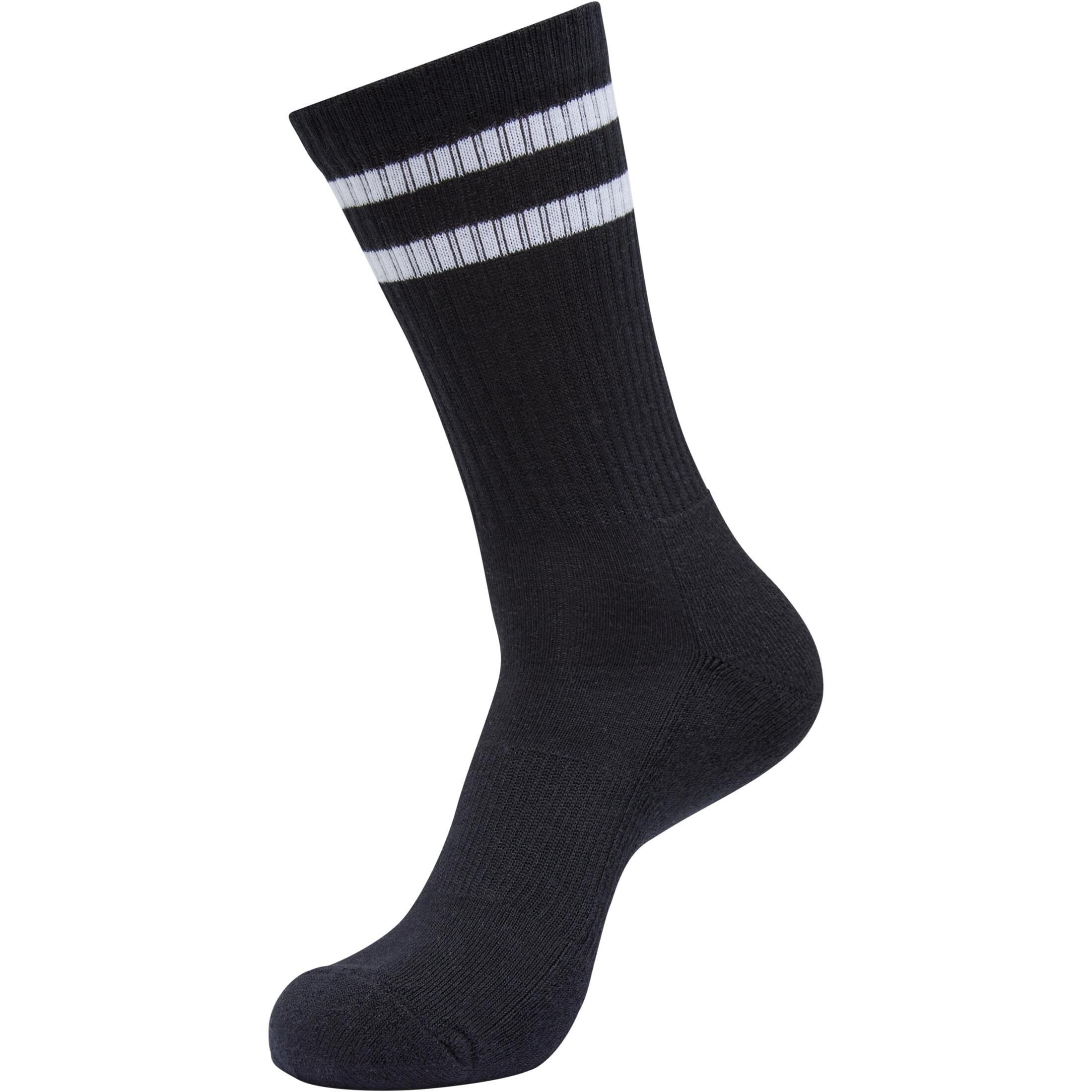 Image of Doppelstreifen-socken (x5) Herren Schwarz/Weiss 39-42