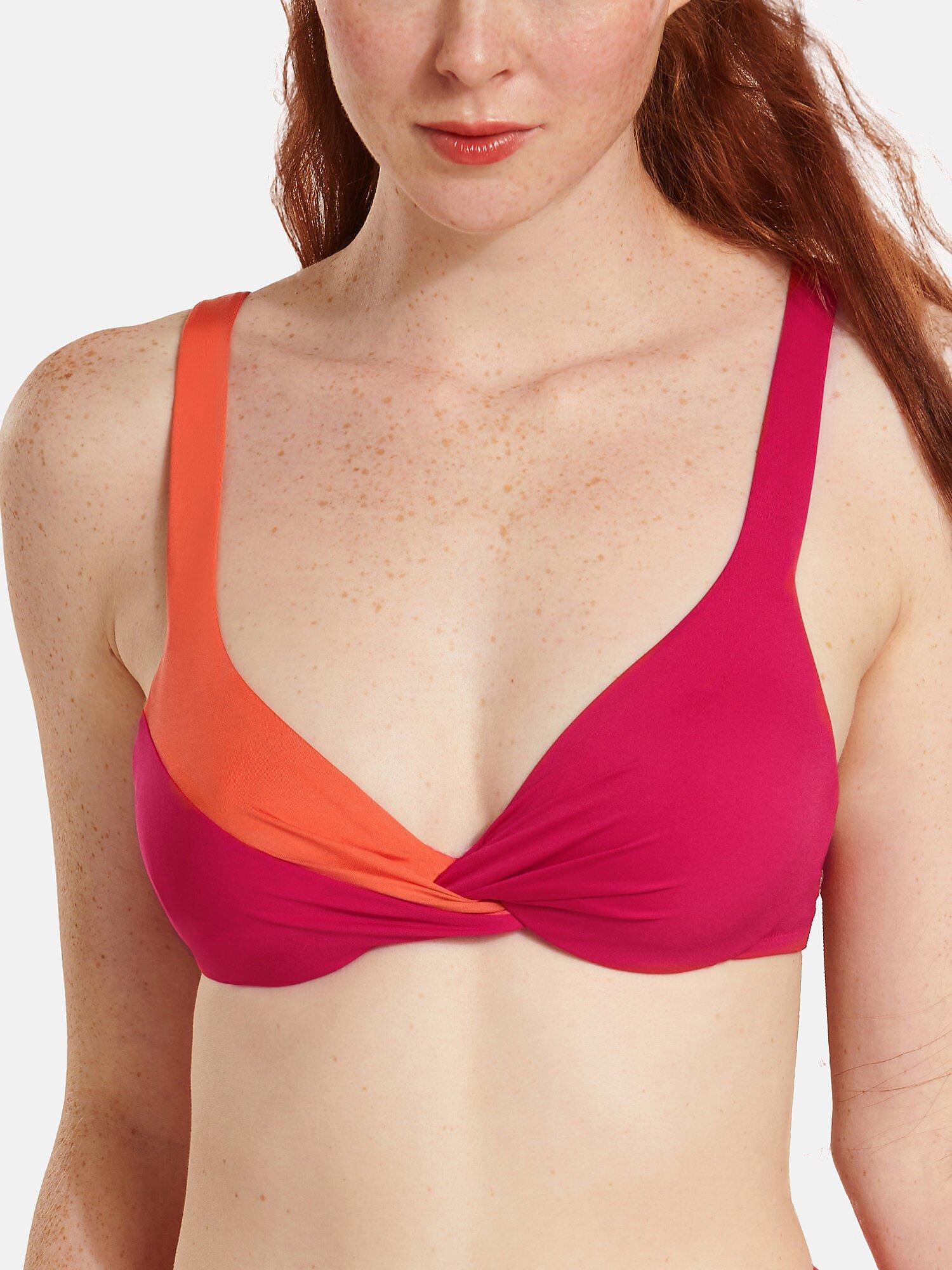 Image of Armaturiertes Badeanzugoberteil Laos Damen Altrosa B/38