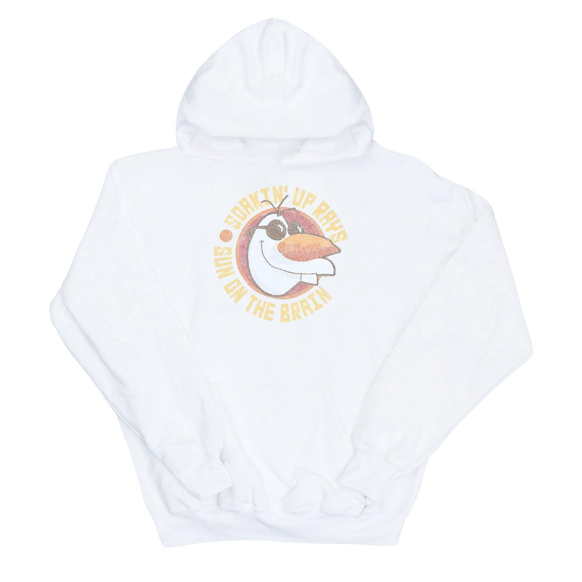 Image of Frozen Olaf Sun On The Brain Kapuzenpullover Damen Weiss XXL